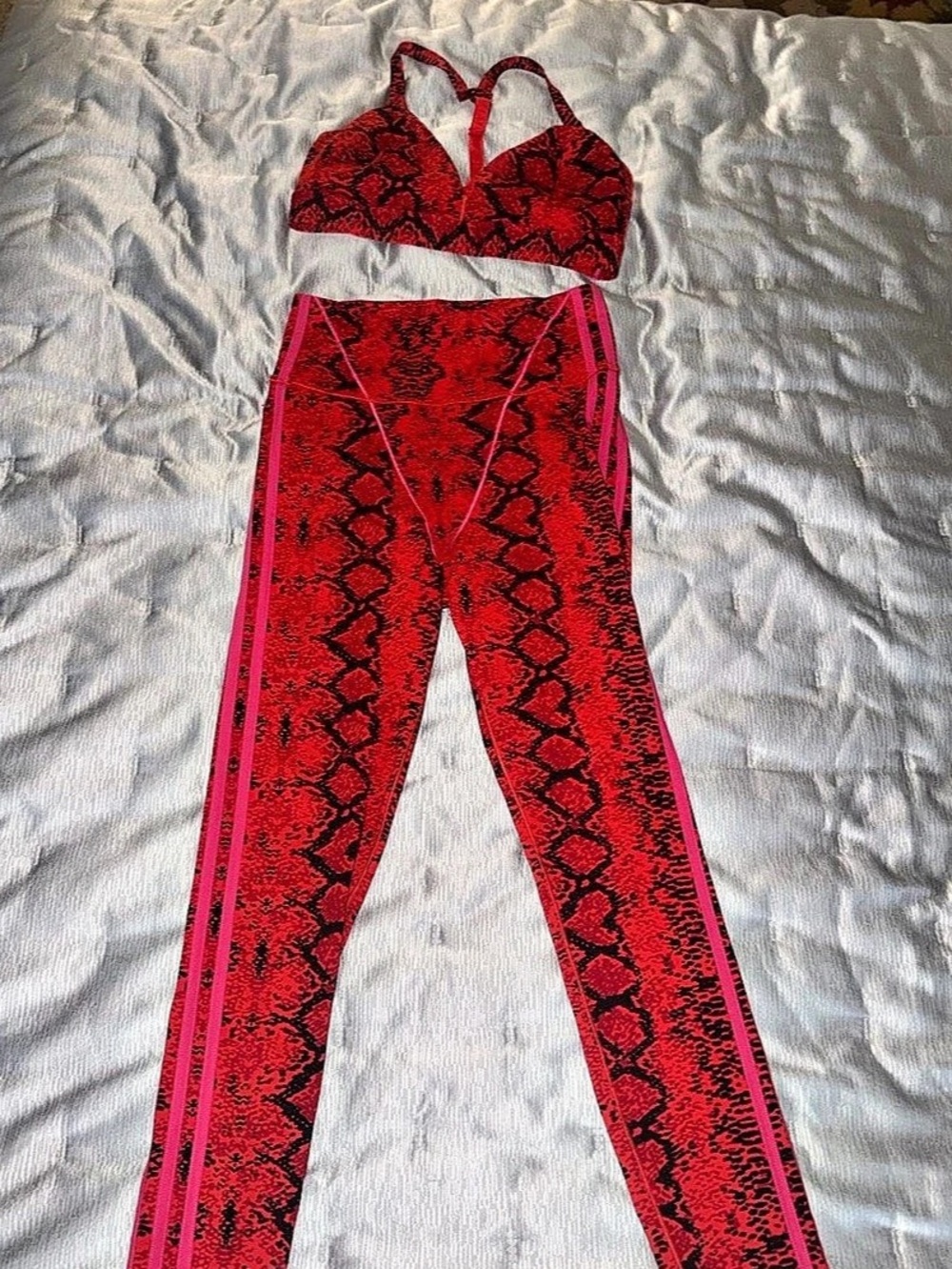 adidas Y-3 Red & Black Animal Print Set Size Medium